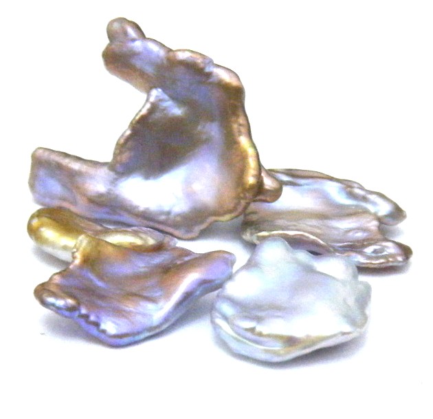 Natural Colours Thin Lumps of Nacre  Pearl